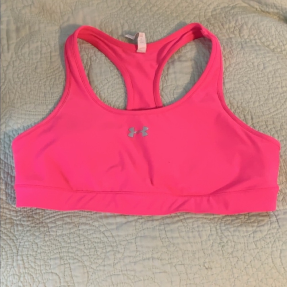 Hot pink sports bra